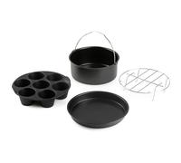 DOMO 167 - Set di accessori per friggitrice ad aria calda, 4 pezzi, colore: Nero