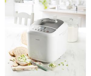 DOMO B3976 - Macchina per il pane, 500-750-1000 g, 17 programmi, programma senza glutine, con timer, display LCD, funzione di mantenimento al caldo, colore: Bianco
