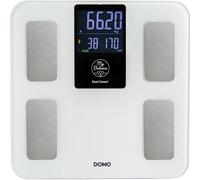 Bilancia pesapersone - DOMO - DO9305W - Connessa - 16 parametri corporei - Vetro temperato