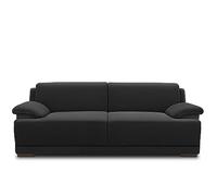 DOMO. collection 3 Molle, Divano Senza Tempo con Ampi braccioli Legno Metallo Tessuto, Antracite, 218x96x80 cm