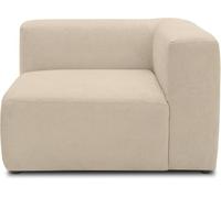 DOMO. collection Adrian - Sedia angolare con modulo ad angolo imbottito, cuscino singolo, combinabile, zona salotto, 108 x 108 x 69 cm (larghezza x profondità x altezza), colore: Beige