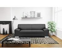 DOMO Collection Alisson - Divano a 3 posti, 199 x 83 x 75 cm, nero