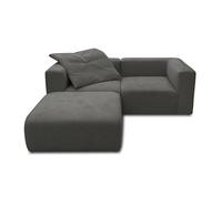 DOMO. collection Divano ad angolo Adrian, divano modulare, a forma di L, composto da 2 poltrone angolari e 1 sgabello imbottito, divano modulare, 3 elementi imbottiti, divano angolare 216 x 193 x 69