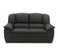 DOMO. collection Divano Ambato in pelle a 2 posti dal design classico, 2 divani in similpelle, 159 x 92 x 88 cm (larghezza x profondità x altezza), nero