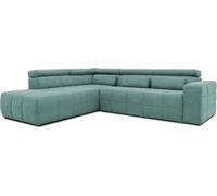 DOMO. collection Divano angolare Brandon, divano con schienale a forma di L, angolo imbottito, ottomano sinistro, 275 x 228 x 98 cm (larghezza x profondità x altezza)