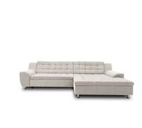 DOMO. collection Divano angolare Merida con funzione di sonno a forma di L, divano ad angolo imbottito, 304 x 200 x 84 cm (larghezza x profondità x altezza), beige