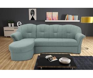 DOMO. collection Divano angolare Puno, piccolo divano letto a forma di L con Longchair, divano con funzione sonno, divano letto, mobili imbottiti, divano ad angolo, 233 x 142 x 84 cm (larghezza x