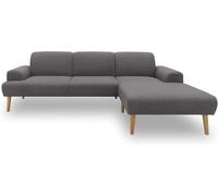 DOMO. collection Divano angolare Salinas, divano con anima a forma di L, moderno divano con piedini in legno e effetto fluttuante, divano ad angolo, angolo imbottito, 292 x 176 x 83 cm (larghezza x