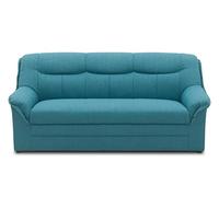 DOMO. collection Divano Berlino classico 3 pezzi tappezzeria con nucleo di piume di alta qualità, 3 posti 178 x 90 x 89 cm (larghezza x profondità x altezza), blu