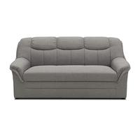 DOMO. collection Divano Berlino classico 3 pezzi tappezzeria con nucleo di piume di alta qualità, 3 posti 178 x 90 x 89 cm (larghezza x profondità x altezza), grigio chiaro