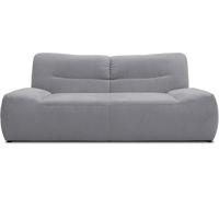 DOMO. collection Divano Boho, 2 posti in stile bohémien, 2 divani, 200 x 109 x 81 cm (larghezza x profondità x altezza), grigio scuro