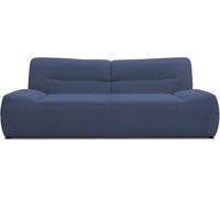 DOMO. collection Divano Boho, 3 posti in stile bohémien, divano a 3 posti, 224 x 109 x 81 cm (larghezza x profondità x altezza), blu scuro