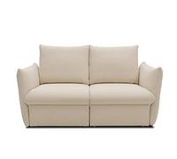 DOMO Collection Divano Cloud Box 2 Posti con Funzione Sonno e Molle Molle, Divano Letto a Molle, 180 x 97 x 100 cm, Crema