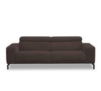 DOMO. collection Divano Cunelli, 2, 5 divani, con funzione schienale, 2, 5 posti, con funzione relax, divano imbottito, 238 x 104 x 79 cm (larghezza x profondità x altezza), marrone