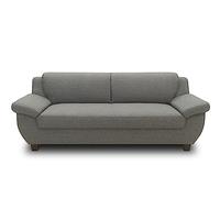 DOMO. collection Divano Panama, 3 posti, 3 pezzi, 3 - 2 - 1, 91 x 207 x 80 cm (LxPxA), grigio scuro