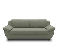 DOMO. collection Divano Panama 3 posti, divano 3 posti, 3 - 2 - 1, 91 x 207 x 80 cm (larghezza x profondità x altezza), verde