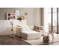 DOMO. collection Ecksofa Adrian, modello modul-sofa, L-Form aus 2 x Ecksessel und 1 x Polsterhocker, Modul-Couch, 3 Polster-Elé, Eckcouch, 216 x 193 x 69 cm (BxTxH), crema