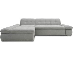 DOMO. collection Ecksofa Moric, divano mit Schlaffunktion & Armlehnfunktion in L-Form Couch, Eckcouch mit Bett-Funktion, Schlafsofa 300 x 172 x 80 cm (BxTxH), Hellgrau