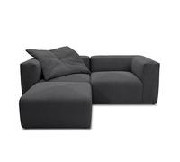 DOMO. collection Malia - Divano angolare modulare a L, composto da 3 moduli, 193 x 216 cm, antracite