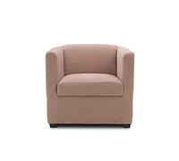 DOMO. collection Poltrona Bob FK, piccola poltrona retrò con braccioli e nucleo a molla, poltrona imbottita, poltrona da cocktail, poltrona lounge, 73 x 75 x 69 cm (larghezza x profondità x altezza),