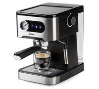 Domo DO1138K Macchina per espresso con manometro, 20 bar, acciaio inox/nero