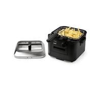 DOMO DO545FR, 4 l, 1 kg, 2000 W FRIGGITRICE, capacità 1 l, Max potenza 2000 W, da 130 °C a 190 °C, Nero, Argento