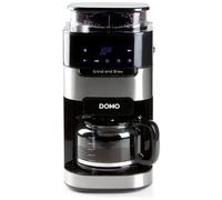 DOMO - Do721k - Caffettiera 1,5l - 12 Tazze - Schermo Lcd, Pulsanti A Sfioramento - Macinacaff Integrato - Timer - 3 Intensit