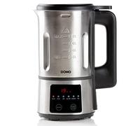 DOMO DO727BL - Frullatore da minestra da 1,2 l, con 6 programmi automatici, acciaio inox/nero