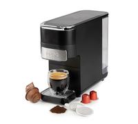 DOMO DO748K 4 in 1 Macchina per capsule di caffè - Machine Expresso & Cappuccino per Nespresso, Dolce Gusto, ESE Pod e caffè macinato - Funzionamento Touch - Cucchiaio dosatore con tamper