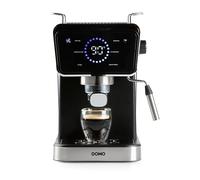 DOMO DO757K Macchina per espresso 20 Bar - Touch screen a colori - Macchina da caffè con montalatte manuale - Serbatoio acqua da 1,5 l