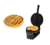 DOMO DO9223W - Piastra antiaderente per waffle, spia di controllo, colore nero, 1 pezzo