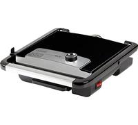 DOMO DO9245G Griglia a contatto - Panini Grill con coperchio galleggiante - Funzione Cool Touch - Acciaio inox/Nero