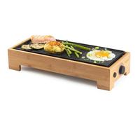 DOMO DO9270G Plancha Grill Bamboo Style 'Just Us', effetto legno, rivestimento senza PFAS, 1000 W