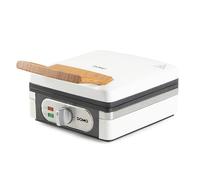DOMO DO9274W - Piastra per waffle - Macchina per waffle belghe - Rivestimento antiaderente - 1400W - Powder White
