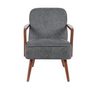 Domo Mea Poltrona Larsen Grigio Scuro Tessuto Imbottito 61x68x80 cm