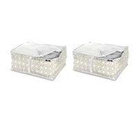 Domo PAK Living 908023 Custodia Coperte, Peva, Beige, 45 x 55 x 25 cm (Confezione da 2)