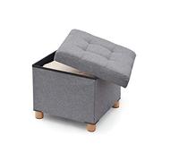 DOMO PAK LIVING Ottoman con piedini in legno