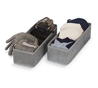 DOMO PAK LIVING Set 2 divisori per cassetto, in Tnt, linea Stone, grigio