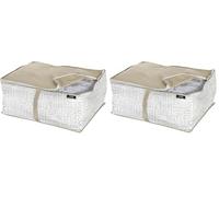 DOMO PAK LIVING Urban Gold Custodia Coperte Large (Confezione da 2)