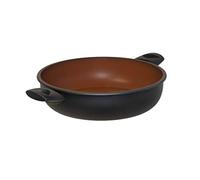 Domo - Terracotta Evo, Tegame con Due Maniglie, Interno Antiaderente Coccio di Alta Qualità, con Finitura in Terracotta, Utilizzabile su Tutte le Fonti di Calore, con Diametro di 28 cm