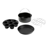 DOMO 167 - Set di accessori per friggitrice ad aria calda, 4 pezzi, colore: Nero