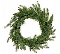 DomoDomo - Corona di Natale verde, 50 cm, PE/PVC, aghi realistici, decorazione per porte e pareti per interni ed esterni