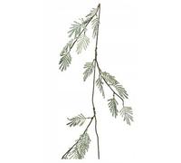 DomoDomo - Felce Ghirlanda Ghiacciata 1,2 m Verde/Bianco Plastica Decorazione natalizia