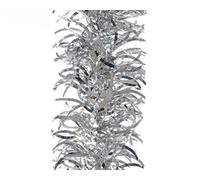 DomoDomo - Ghirlanda di tinsel argento 10 × 270 cm brillante catena di Natale