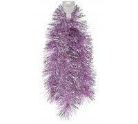 DomoDomo - Ghirlanda natalizia rosa 200 cm, lucida, moderna decorazione natalizia, per albero e camino