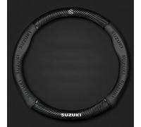 DOMOJT Coprivolante per Auto in Pelle Microfibra per Suzuki Jimny FJ 1998-2018, Antiscivolo per Auto Morbido sterzo-Volante,Black