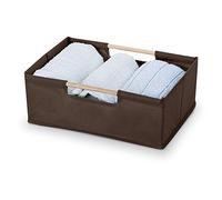 Domopak Living 906010 Cesto, Polipropilene/Legno/Cartone, Marrone/Grigio, 34x24x13