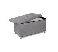 DomoPak Living Ottoman pouf contenitore con piedini in legno - Large