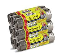 Domopak Spazzy Sacchi Nettezza Acciaio 30Lt - 6 Confezioni da 15 Pezzi