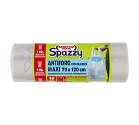 Domopak Spazzy Sacchi Nettezza Antiforo Con Manici - Raccolta Differenziata - Condominiale 110 Lt - Neutro Trasparente - 330 g